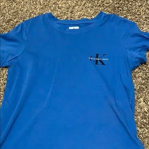 blue calvin klein shirt